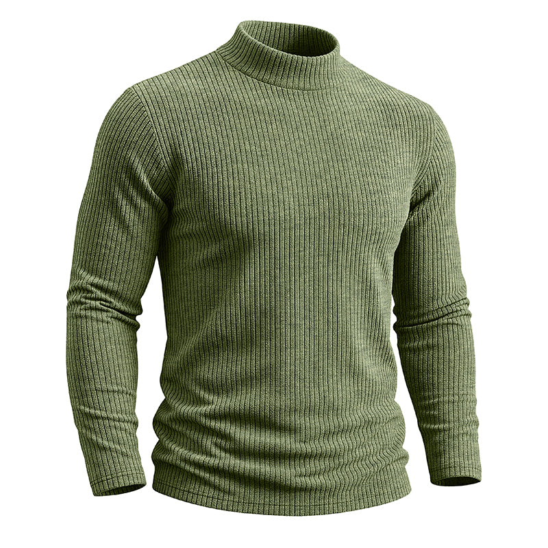 AJAY Mock Neck Long Sleeve Top