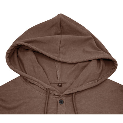 Abbott Short Sleeve Hooded Henley T-Shirt