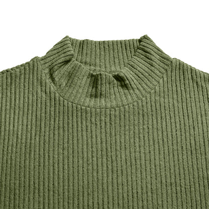 AJAY Mock Neck Long Sleeve Top