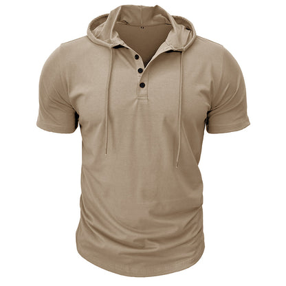 Abbott Short Sleeve Hooded Henley T-Shirt